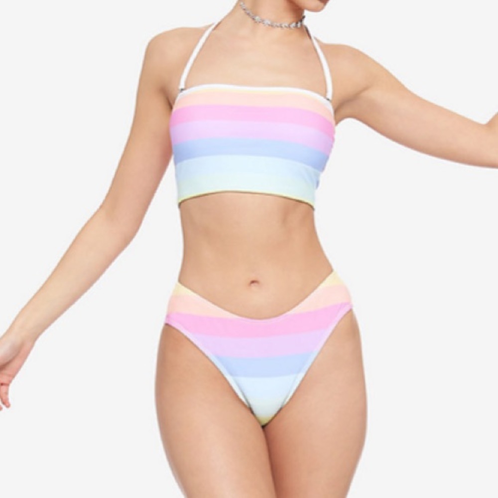 Pastel Rainbow Hipster Swim‎ Hot Topic